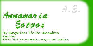 annamaria eotvos business card